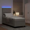 Kiemas lova su čiužiniu su LED Taupe 80 x 200 cm audinys