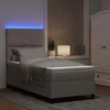 Kiemas lova su LED juostelėmis Tortora 90 x 200 cm audinys