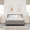 Kiemas lova su pagalve su galvūgalio Taupe 200 x 140 cm audinys