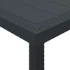 Sodo stalas Antracitas 150 x 100 x 73 cm poliratanas