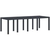 Sodo stalas Antracitas 250 x 100 x 73 cm poliratanas