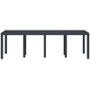 Sodo stalas Antracitas 250 x 100 x 73 cm poliratanas