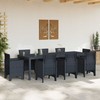 Sodo stalas Antracitas 250 x 100 x 73 cm poliratanas