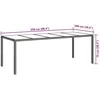 Sodo stalas Gryna juoda 250 x 100 x 75 cm poliratanas