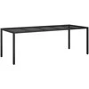 Sodo stalas Gryna juoda 250 x 100 x 75 cm poliratanas