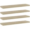 Knygų lentynos plokštės, 4vnt., ąžuolo, 40x10x1,5cm, MDP