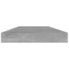 Knygų lentynos plokštės, 4vnt., betono pilkos, 40x10x1,5cm, MDP
