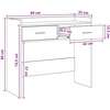 Konsolinis stalas Balta 90 x 35 x 80 cm Apdirbta mediena