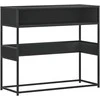 konsolinis stalas juodas 90x35x80 cm inžinierinis medis