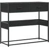 konsolinis stalas juodas 90x35x80 cm inžinierinis medis
