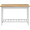 VidaXL Konsolinis stalas su lentyna EKAI Balta 112 x 35 x 76 cm