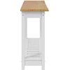 VidaXL Konsolinis stalas su lentyna EKAI Balta 112 x 35 x 76 cm