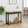 VidaXL Konsolinis stalas su lentyna EKAI Juoda 112 x 35 x 76 cm