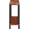 Konsolinis stalas su lentyna Ruda ir juoda 110 x 30 x 75 cm