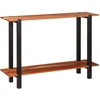 Konsolinis stalas su lentyna Ruda ir juoda 110 x 30 x 75 cm