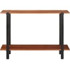 Konsolinis stalas su lentyna Ruda ir juoda 110 x 30 x 75 cm