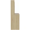 Kosmetinis staliukas su LED, ąžuolo spalvos, 100x40x135cm, MDF