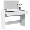 Kosmetinis staliukas su LED, baltos spalvos, 100x40x120cm