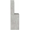 Kosmetinis staliukas su LED, betono pilkas, 100x40x135cm, MDF