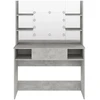Kosmetinis staliukas su LED, betono pilkas, 100x40x135cm, MDF