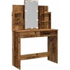 Kosmetinis staliukas su LED lemputėmis, medienos, 96x40x142cm