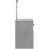 Kosmetinis staliukas su LED lemputėmis, betono, 90x42x132,5cm