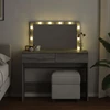 Kosmetinis staliukas su LED, pilkas ąžuolo, 100x40x120cm
