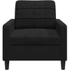 Sofa Krėslas, juodos spalvos, 60cm, aksomas