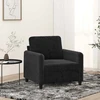 Sofa Krėslas, juodos spalvos, 60cm, aksomas