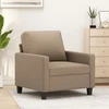 Sofa Krėslas, kapučino spalvos, 60cm, dirbtinė oda