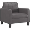 Sofa Krėslas, pilkos spalvos, 60cm, dirbtinė oda