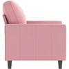 Sofa Krėslas, rožinės spalvos, 60cm, aksomas