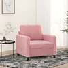 Sofa Krėslas, rožinės spalvos, 60cm, aksomas