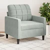 Sofa Krėslas, šviesiai pilkos spalvos, 60cm, aksomas