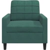Sofa Krėslas, tamsiai žalios spalvos, 60cm, aksomas