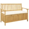 Lauko baldų komplektas Laikymo suolas su pagalve su saugykla 120 x 63 x 84 cm