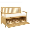 Lauko baldų komplektas Laikymo suolas su pagalve su saugykla 120 x 63 x 84 cm