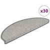 Laiptų kilimėliai Lipni Sisal-Look 30 vnt 65x21x4 cm Platina