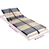 Lova Lamelinis lovos pagrindas Ruda 80 x 190 cm Kietas bukas medis