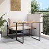 Lauko baldų komplektas Lauko plieniniai sėdimieji 2 pcs Taupe Plienas