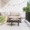 Lauko baldų komplektas Sodo Sofų Rinkinys 2 pcs Taupe Plienas