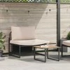 Lauko baldų komplektas Sodo Sofų Rinkinys 2 pcs Taupe Plienas