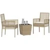 Lauko baldų komplektas Sodo Bistro Rinkinys 3 pcs Smėlio poliratanas