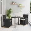 Lauko baldų komplektas Sodo valgomojo komplektas 3 pcs Smėlio poliratanas