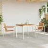 Lauko baldų komplektas Sodo valgomojo komplektas 3 pcs Ruda Kieto teka medžio