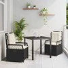 Lauko baldų komplektas Sodo valgomojo komplektas 3 pcs Bežinė ir šviesiai pilka