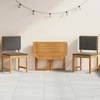 Lauko baldų komplektas Sodo Bistro Rinkinys 3 pcs Ruda Kietos akacijos mediena