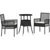Lauko baldų komplektas Sodo valgomojo komplektas 3 pcs Smėlio poliratanas