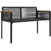 Lauko baldų komplektas Lauko suolas Juoda ir turkio 117 x 54 x 74.5 cm poliratanas