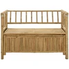 Lauko baldų komplektas Sodo Saugojimo Suolas 110 x 47 x 80 cm Bambukas Natūrali